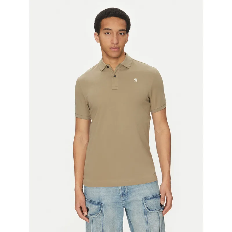G-Star Raw Polo Dunda D11595-5864 6057 Χακί Slim Fit