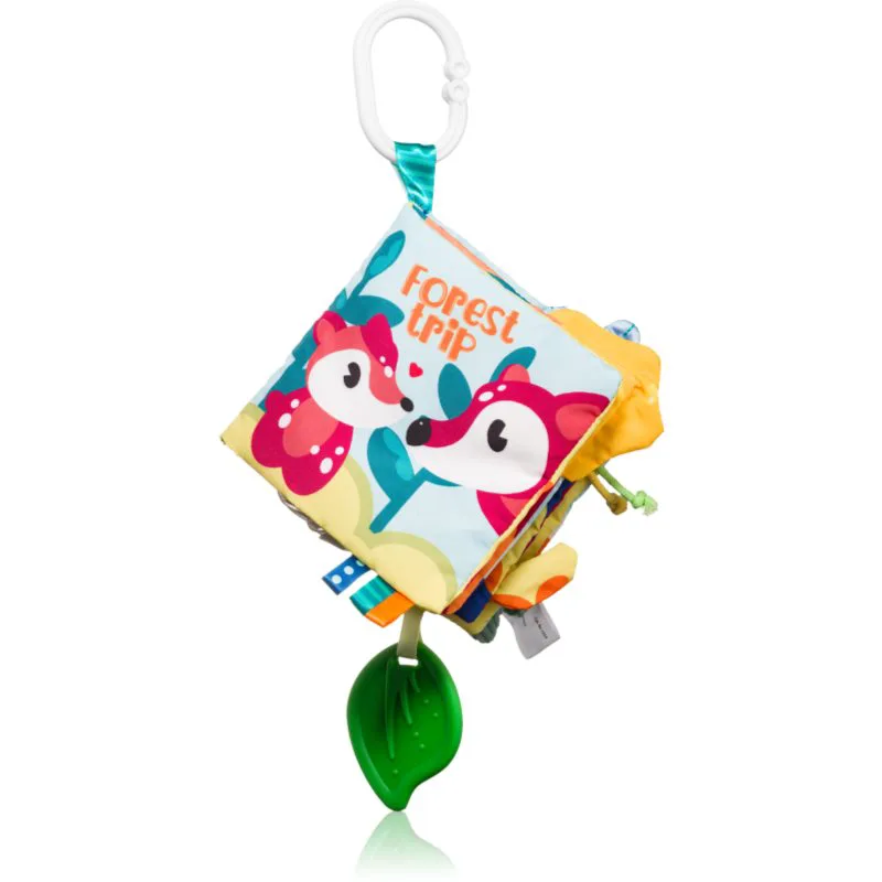 BabyOno Have Fun Sensory Book εκπαιδευτικό βιβλίο δραστηριοτήτων με έντονα χρώματα με μασητικό Forest Trip 1 τμχ