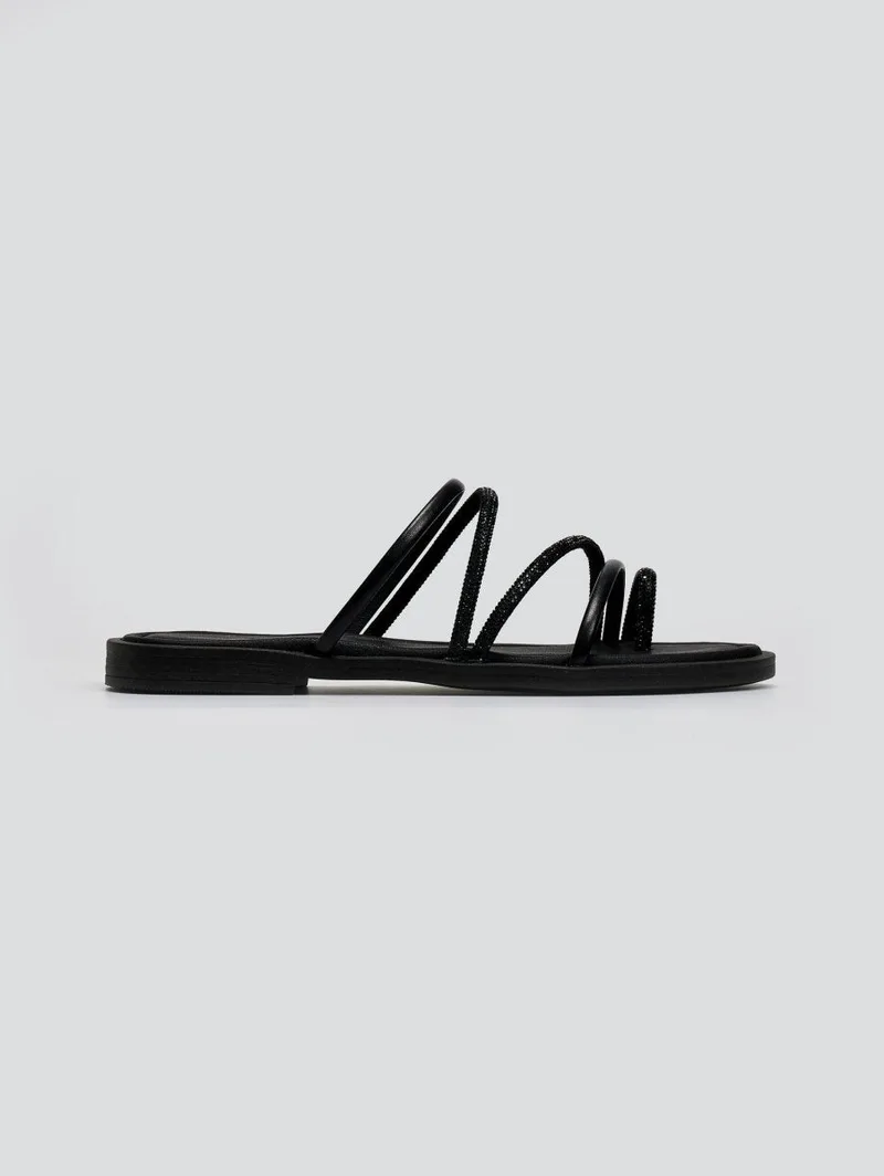 Estil Rhinestone Strap Sandals - 2026 - Black