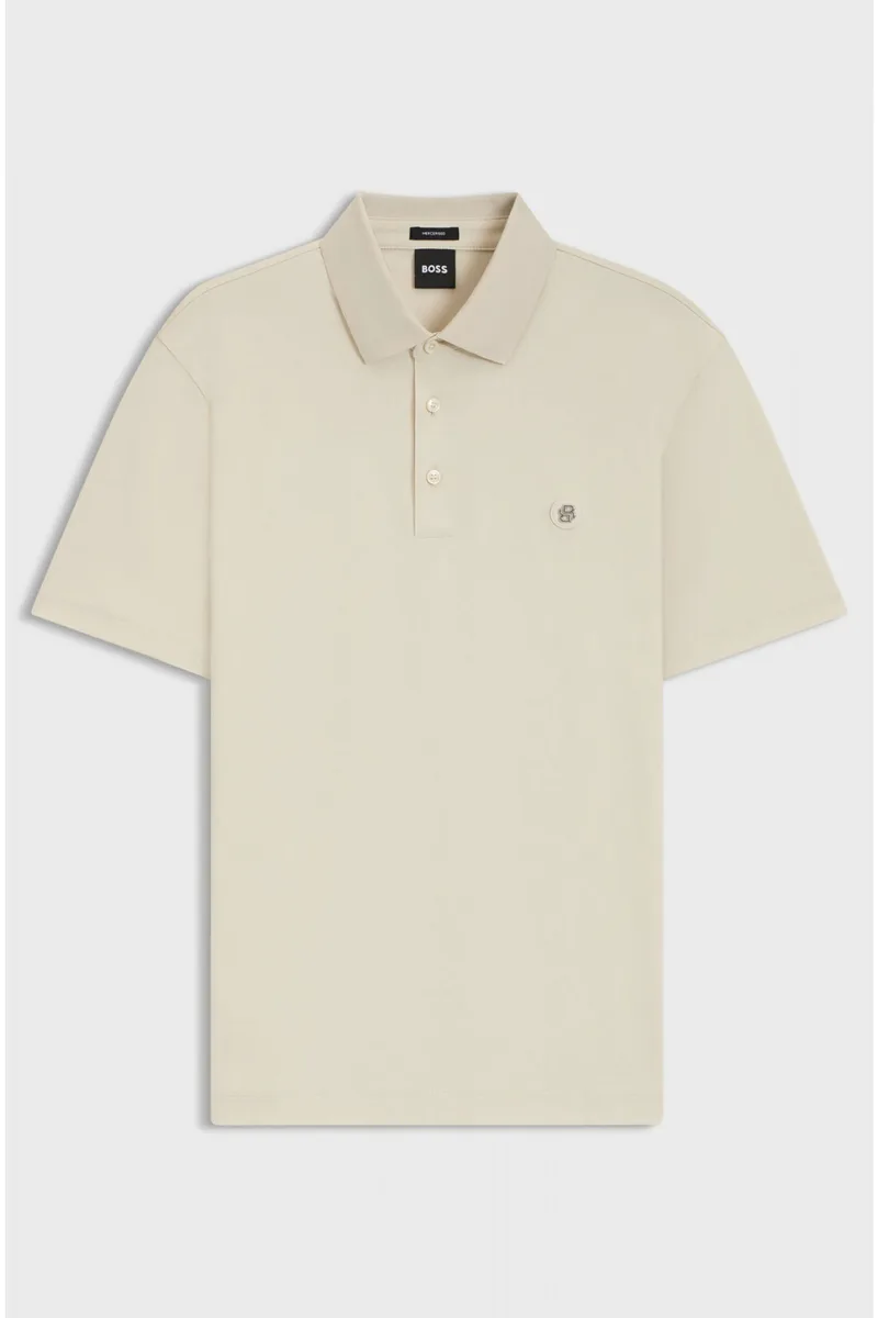 BOSS POLO REGULAR FIT C-PARRIS 01 ΕΚΡΟΥ