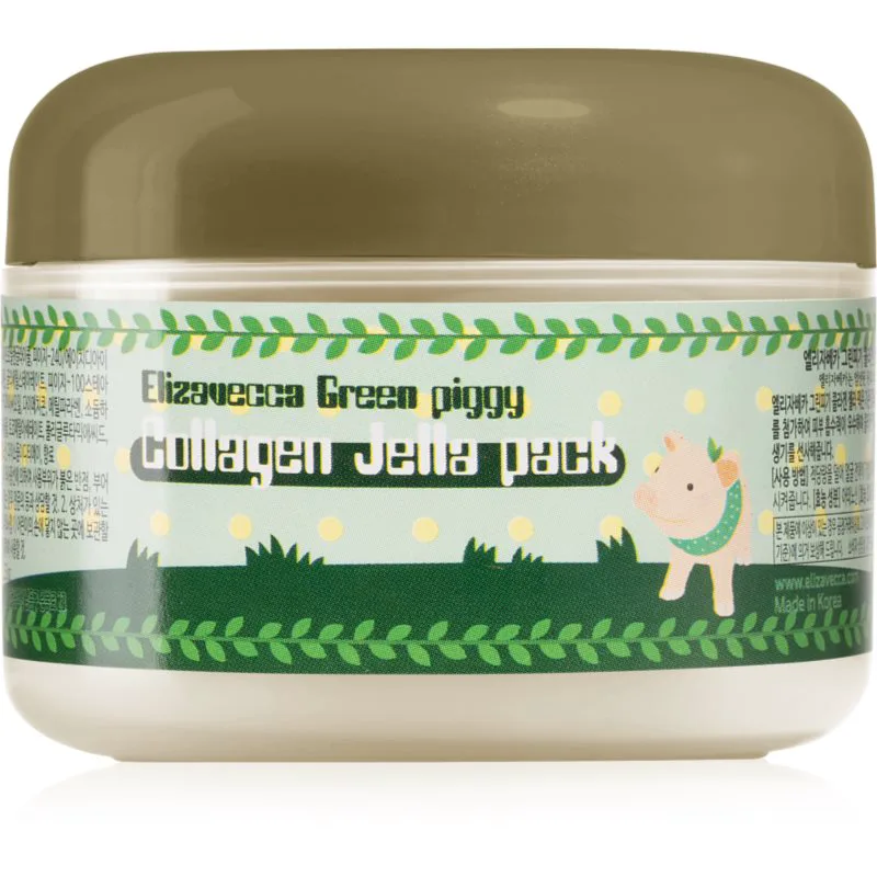Elizavecca Green Piggy Collagen Jella Pack μάσκα κολλαγόνου για σύσφιξη για έντονη αποκατάσταση και σύσφιξη επιδερμίδας 100 μλ
