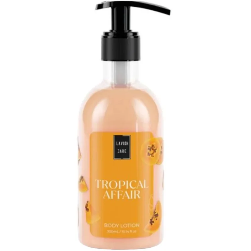 Lavish Care Body Lotion Tropical Affair Ενυδατική Κρέμα Σώματος με Ευχάριστο Άρωμα Παπάγιας με Αντλία 300ml