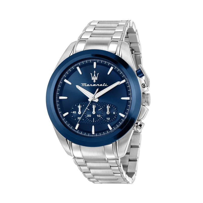Ρολόι Maserati Traguardo Chronograph R8873612067 Ασημί