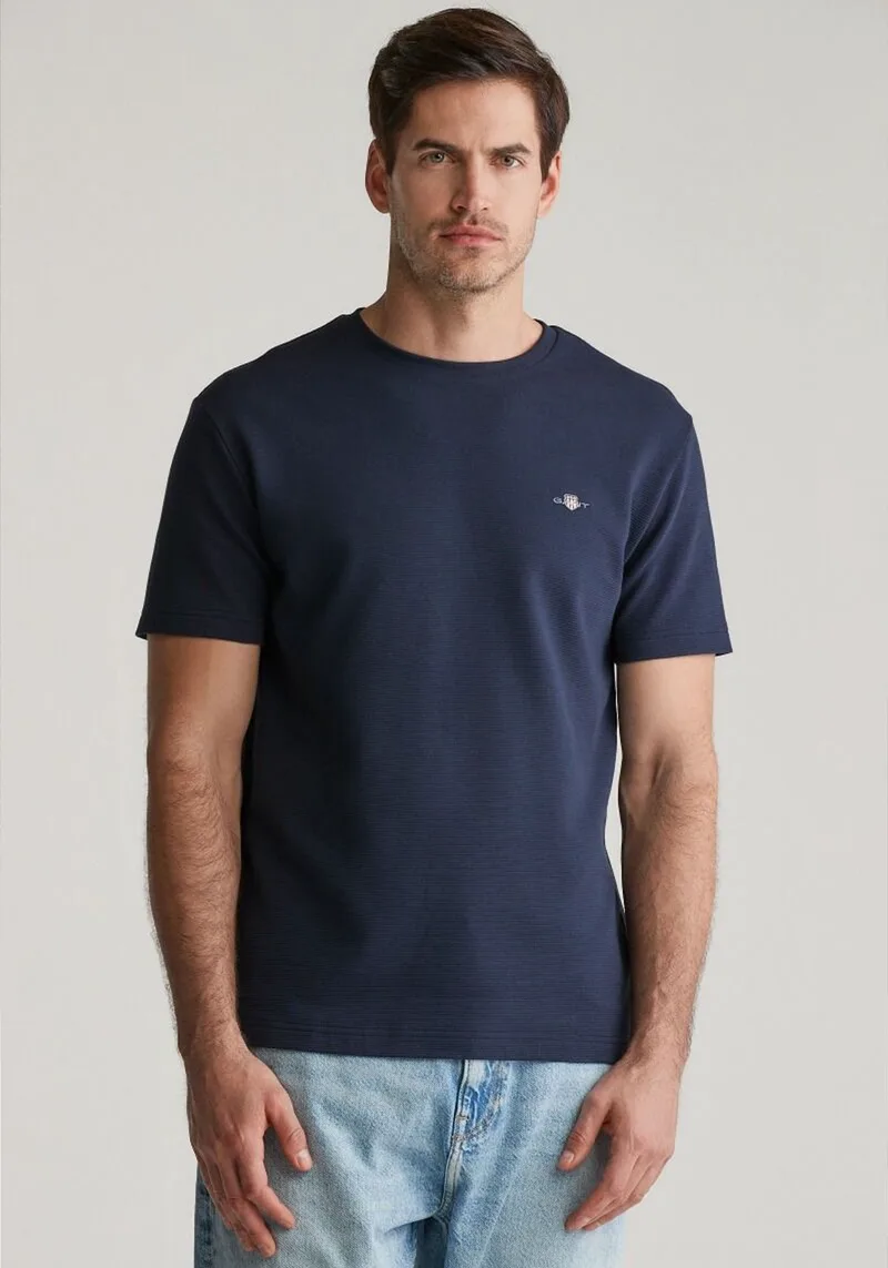 GANT T Shirt της σειράς Texture - 2003304 433 Evening Blue