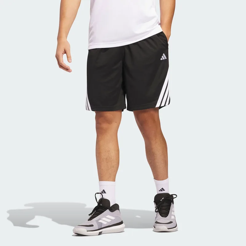 ADIDAS LEGENDS 3-STRIPES BASKETBALL SHORTS ΜΑΥΡΟ