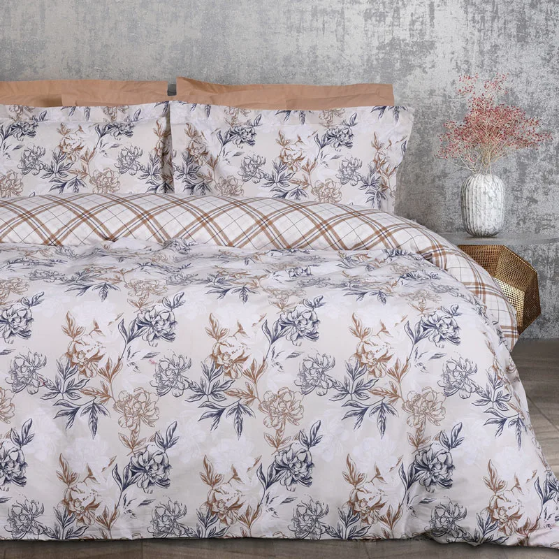 Παπλωματοθήκη Υπέρδιπλη Σετ 220x240 Das Home Casual 5422 Taupe 220x240