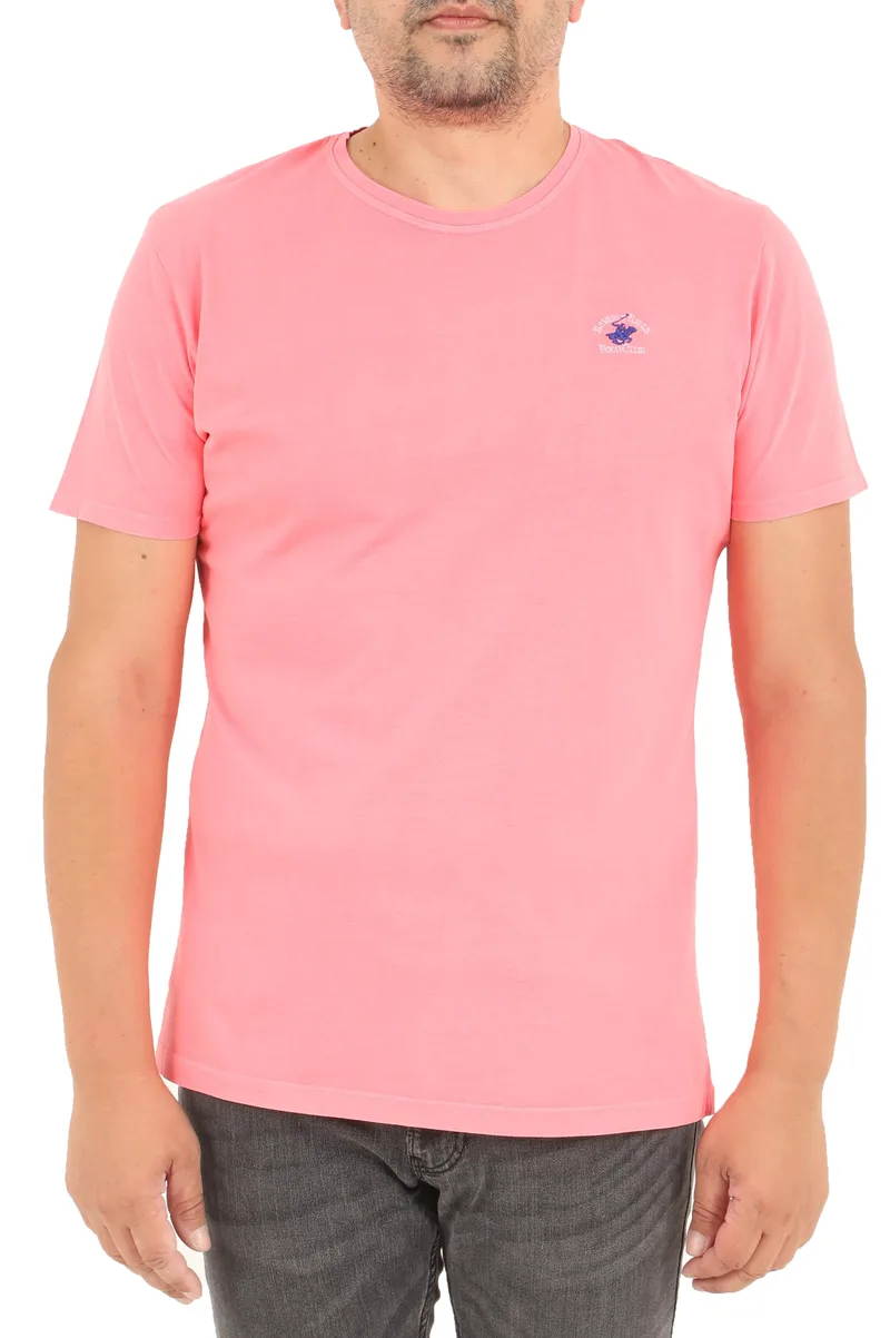 Μπλούζα Κοντομάνικη Beverly Hills Polo Club Με Κεντητό Λογότυπο TS41759-0201 Ανδρικό