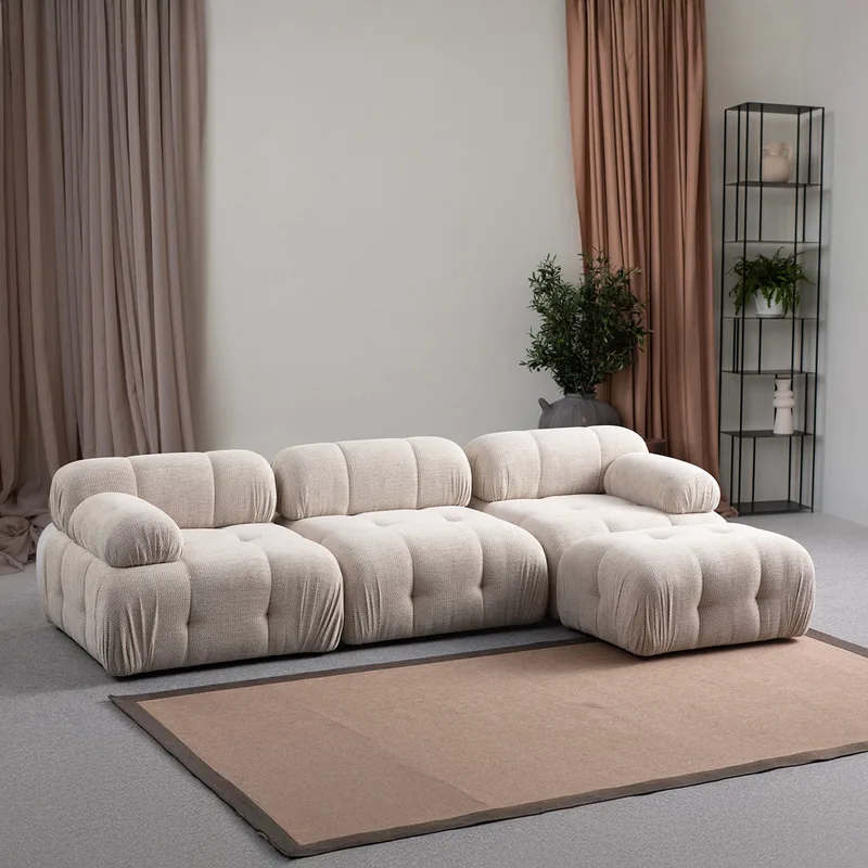 Γωνιακός Καναπές Petite 3 - Cream 560Are1253 (290x160x95x75)