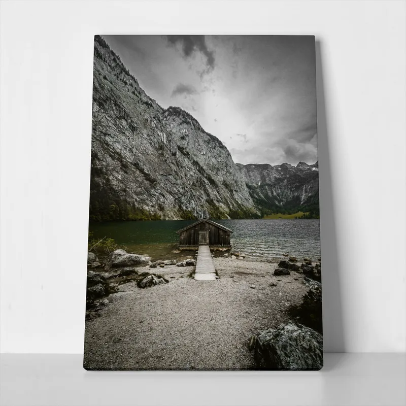 Πίνακας σε Καμβά RUSTIC FARMHOUSE MOUNTAIN LAKE CABIN 3