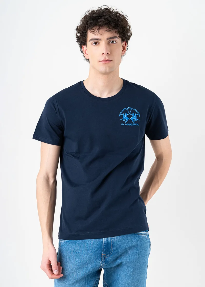 La Martina Κοντομάνικη Μπλούζα της σειράς Man - YMR009 JS206 07017 Blue