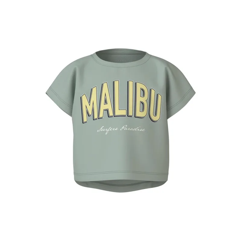 Μπλούζα μακό crop κορίτσι name it-13215793-Aqua Gray