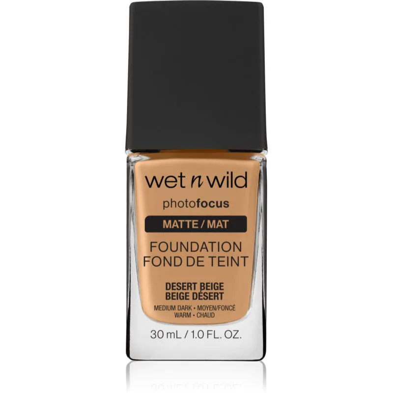 Wet n Wild PhotoFocus ματ ρευστό μεικ απ απόχρωση Desert Μπεζ 30 ml