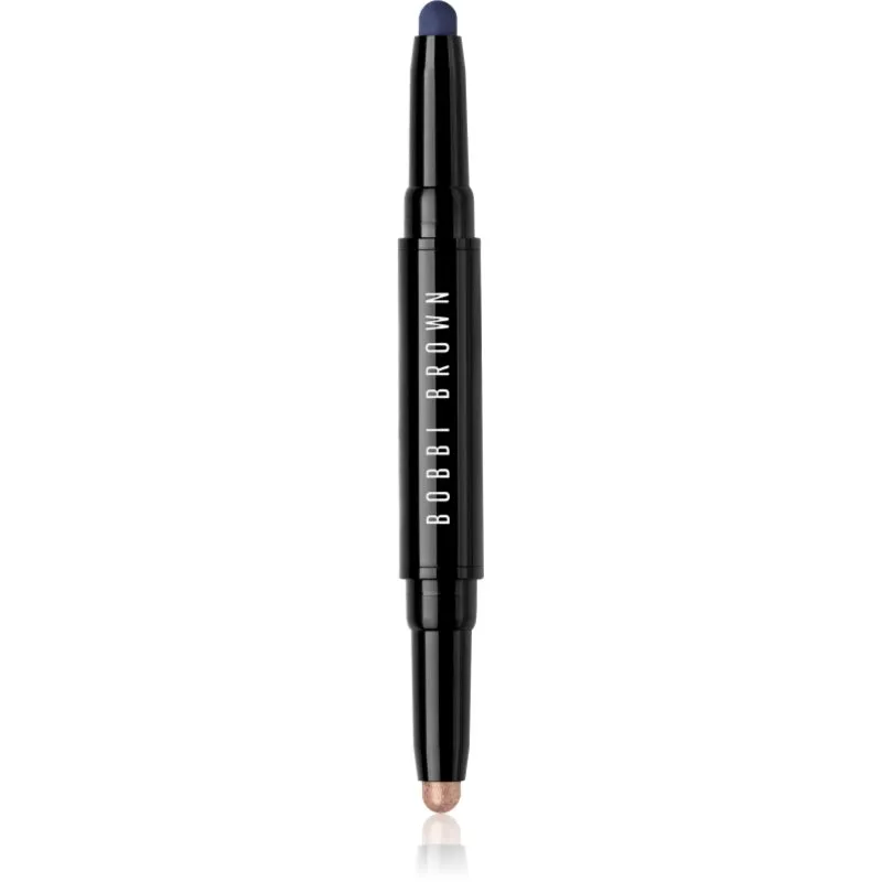 Bobbi Brown Long-Wear Dual-Ended Cream Shadow Stick σκιές ματιών σε μολύβι διπλό απόχρωση Silk / Rich Navy 1.6 γρ
