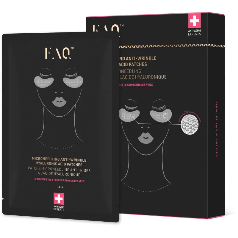 FOREO FAQ™ Microneedling Anti-Wrinkle αντιρυτιδικά επιθέματα για την περιοχή των ματιών με υαλουρονικό οξύ 3x2 τμχ
