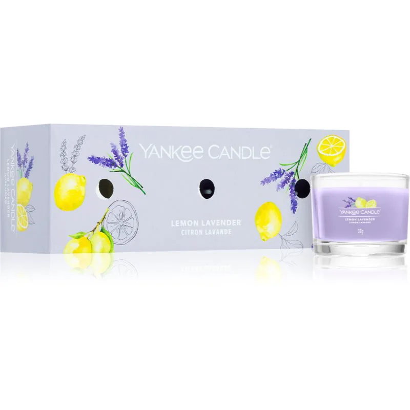 Yankee Candle Lemon Lavender σετ δώρου 3x37 γρ