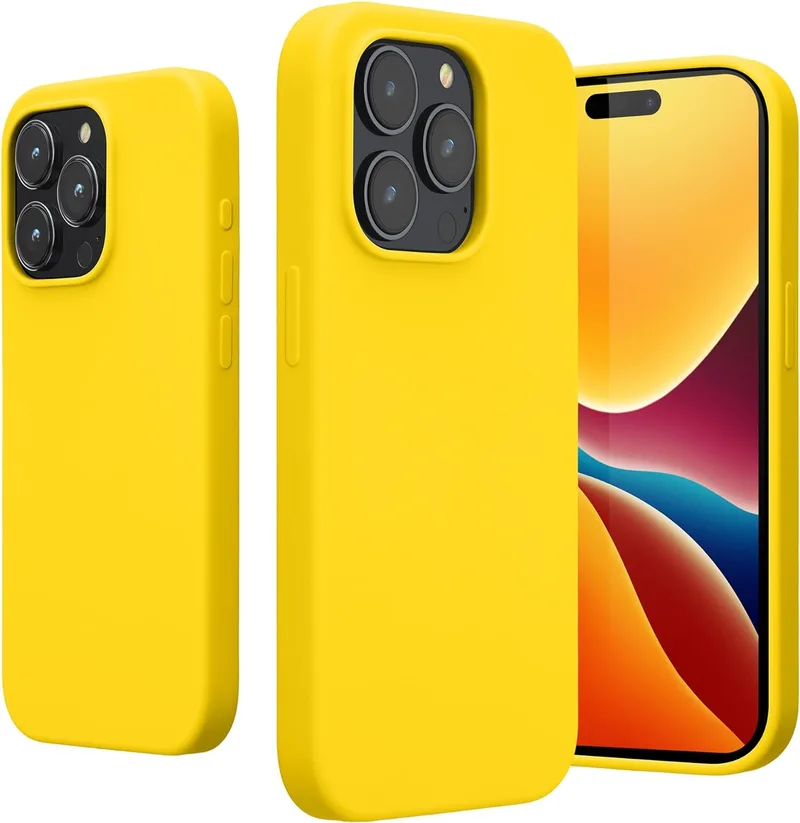 KWmobile Soft Flexible Rubber Cover - Θήκη Σιλικόνης Apple iPhone 15 Pro - Radiant Yellow (61955.165)
