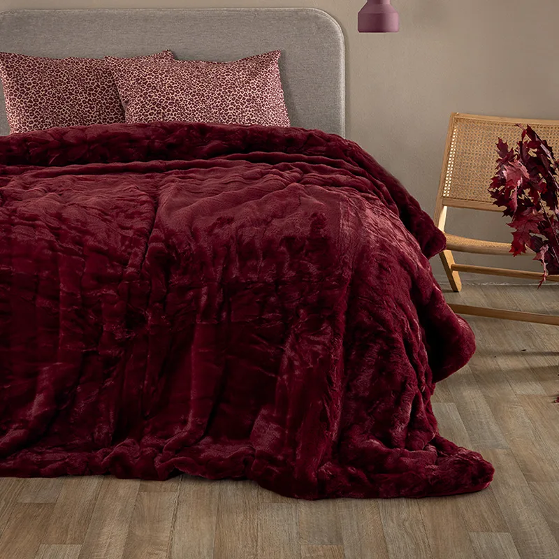 Κουβερτοπάπλωμα Υπέρδιπλο 220X240 Palamaiki Ember Wine (220x240)