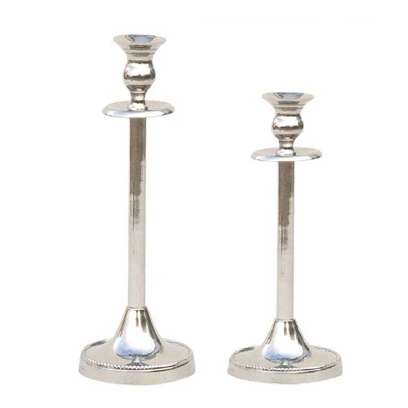 Κηροπήγιο Σετ 2τμχ Μεταλλικά Royal Art 29εκ.-25εκ. IKO5591/92 (Υλικό: Μεταλλικό, Χρώμα: Ασημί ) - Royal Art Collection - IKO5591/92