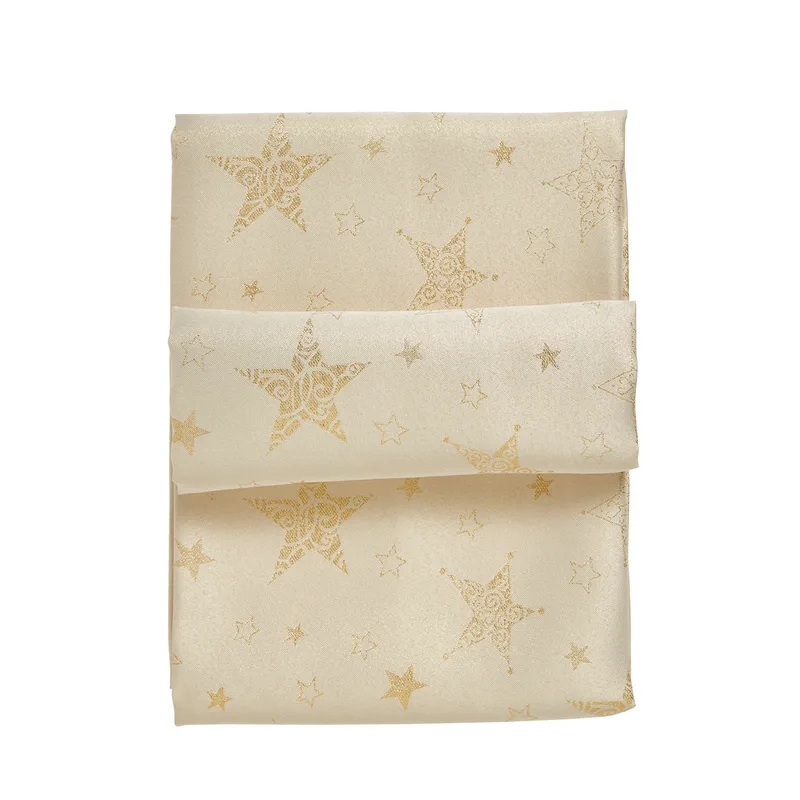 Χριστουγεννιάτικο Τραπεζομάντηλο Polyester 140x220εκ. Christmas 0717 Μπεζ-Χρυσό Das Home (Ύφασμα: Polyester, Χρώμα: Μπεζ) - Das Home - 426414150717