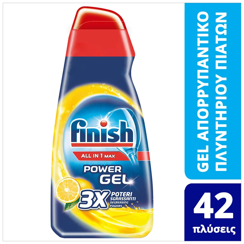 Finish Υγρό Πλυντηρίου Πιάτων Gel Lemon 940ml