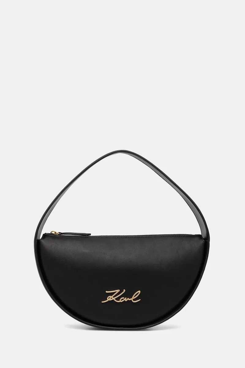 Karl Lagerfeld τσάντα κρουασάν γυναικεία δερμάτινη K/SIGNATURE