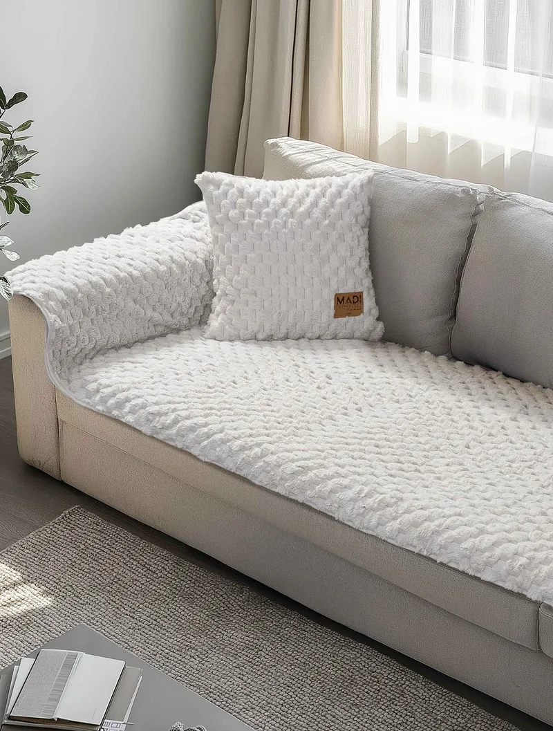 Μεμονωμένο γούνινo κάλύμμα MAISONY WHITE-5210186023426