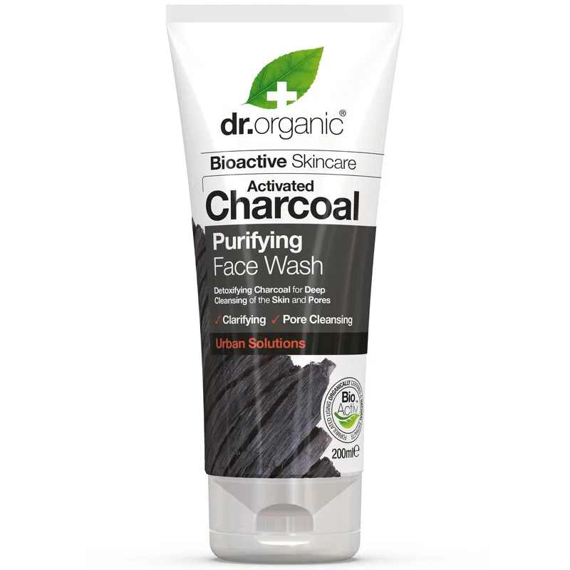 Dr Organic Charcoal Face Wash Καθαριστικό Προσώπου με Ενεργό Άνθρακα 200ml