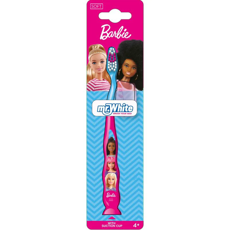 Barbie Mr.White οδοντόβουρτσες με βεντούζα για παιδιά 4+ 1 τμχ
