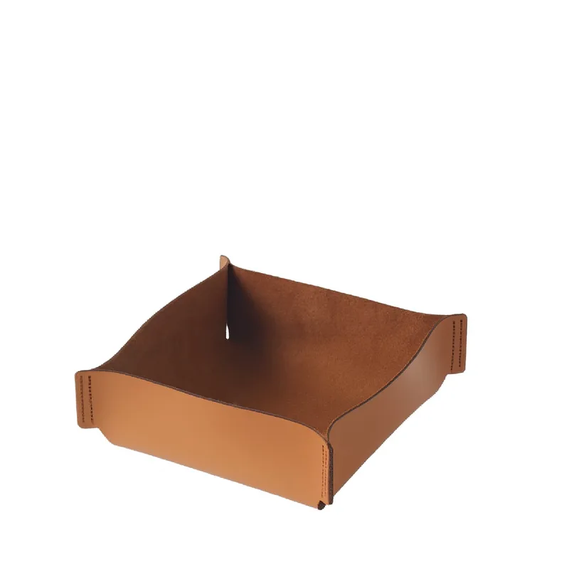 Καλάθι Οργάνωσης Δερματίνη Καφέ 18x18x8εκ. ESPIEL RAG205 (Χρώμα: Καφέ, Υλικό: Δερματίνη) - ESPIEL - RAG205