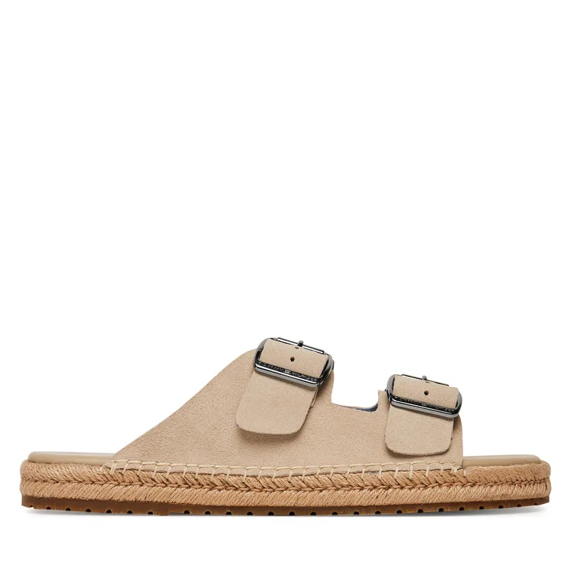 Εσπαντρίγιες Tommy Hilfiger Flex Jutte Hilfiger Suede Sandal FM0FM05503 Μπεζ