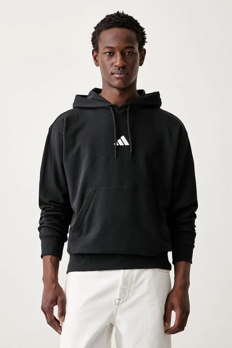 adidas μπλούζα με κουκούλα ανδρική με βαμβάκι Feelcozy