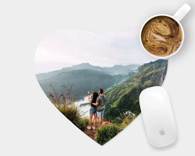 Mousepad καρδιά με φωτογραφία