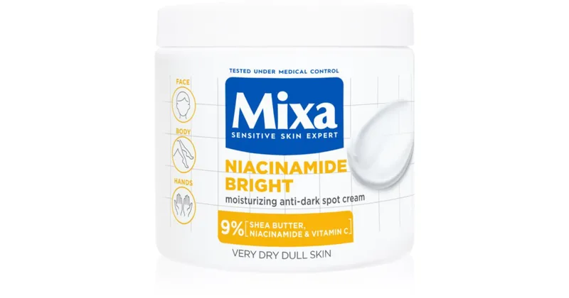 Mixa Niacinamide illuminating and hydrating body cream 400 ml