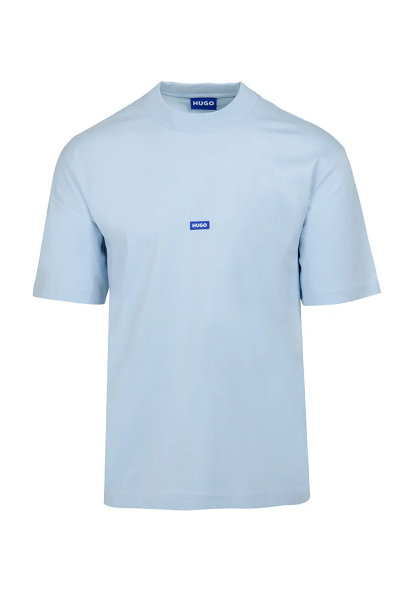 ΑΝΔΡΙΚΟ T-SHIRT HUGO NIEROS ΚΟΝΤΟΜΑΝΙΚΟ ΜΠΛΕ