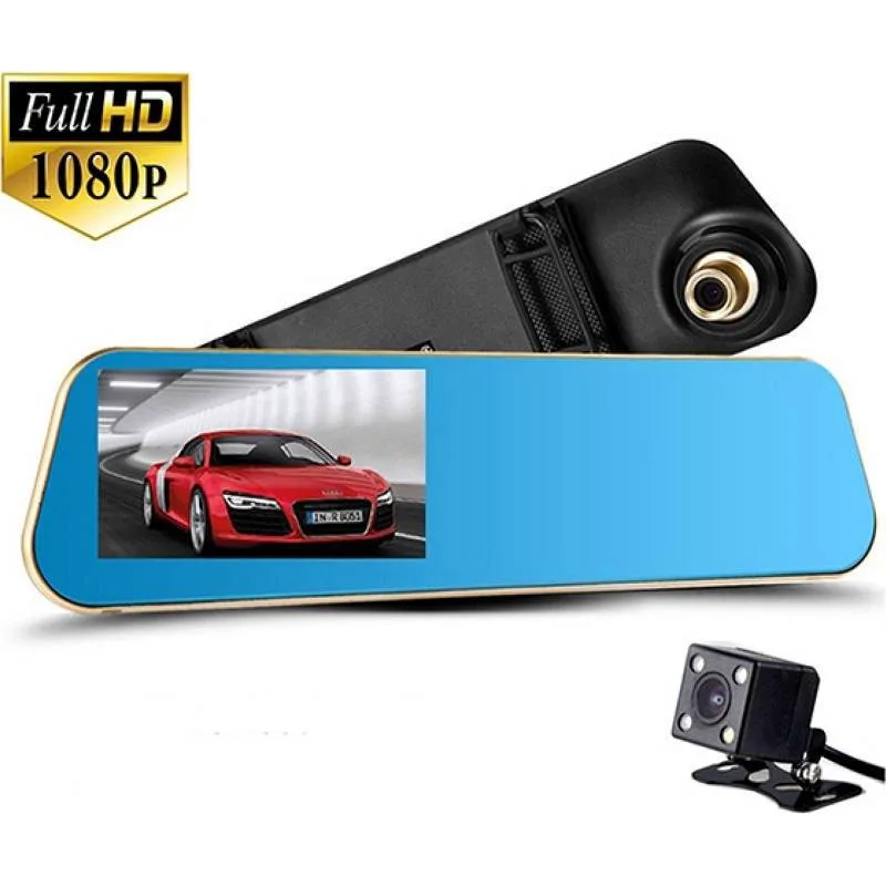 Καθρέφτης Αυτοκινήτου Με Οθόνη LCD 4,3" - Κάμερα Full HD 1080P Vehicle Blackbox DVR