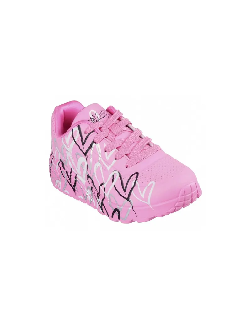 Skechers x JGoldcrown Uno Lite shoes Metallic Love Jr 314067LHPMT