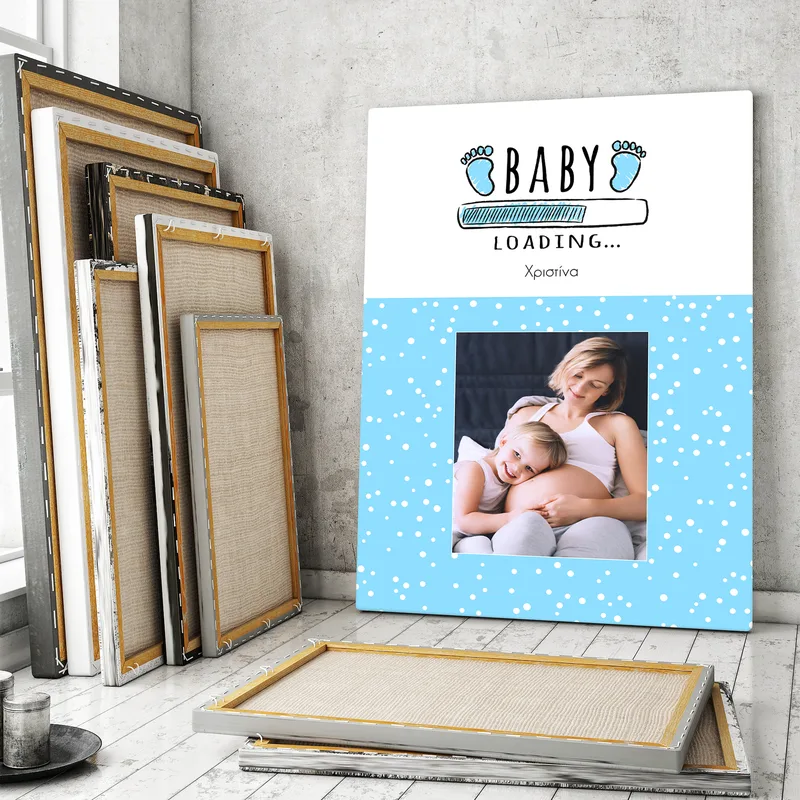 Baby Boy Loading - Καμβάς - 20X20 - Τετράγωνο