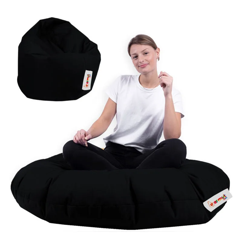 Πουφ Πολυθρόνα Κήπου Iyzi 100 Cushion Pouf - Black 248Frn1293 (Φ100x100)