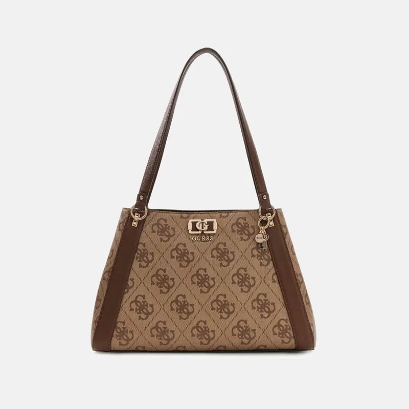 GUESS KARNILLA LOGO GFRIEND CARRYALL ΤΣΑΝΤΑ ΓΥΝΑΙΚΕΙΟ HWOS9901220 LATTE LOGO/BROWN