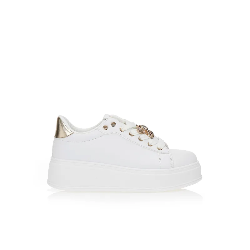 Sneakers με χρυσή μέλισσα και στρας ΧΡΥΣΟ