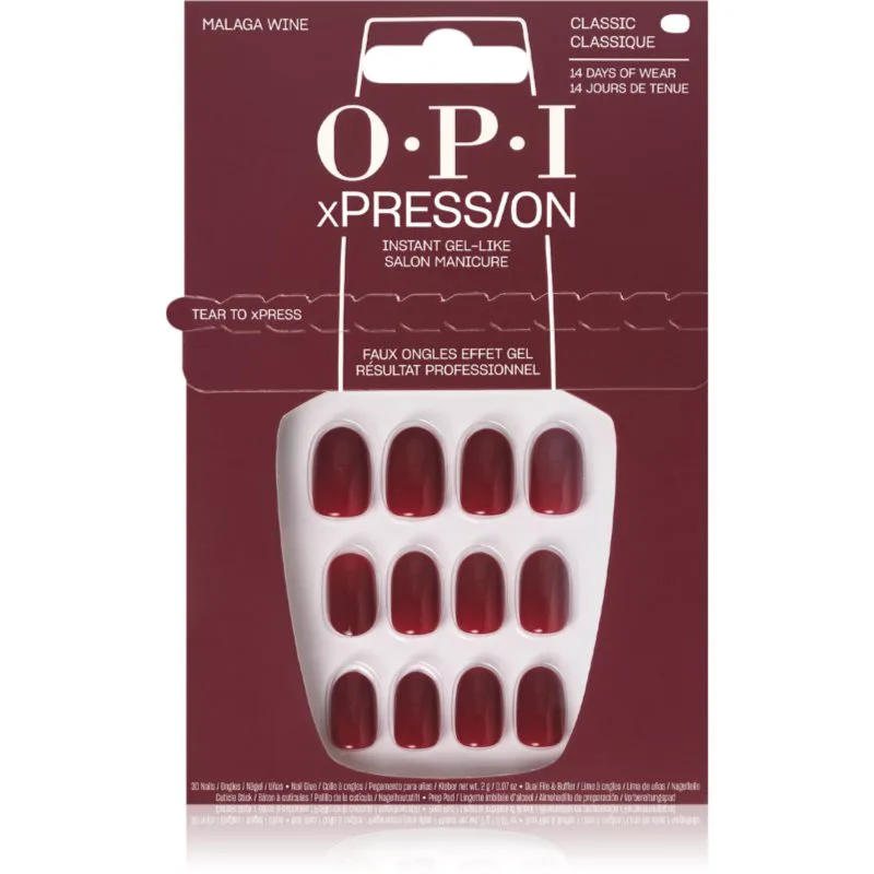 OPI xPRESS/ON Ψεύτικα νύχια Malaga Wine 30 τμχ