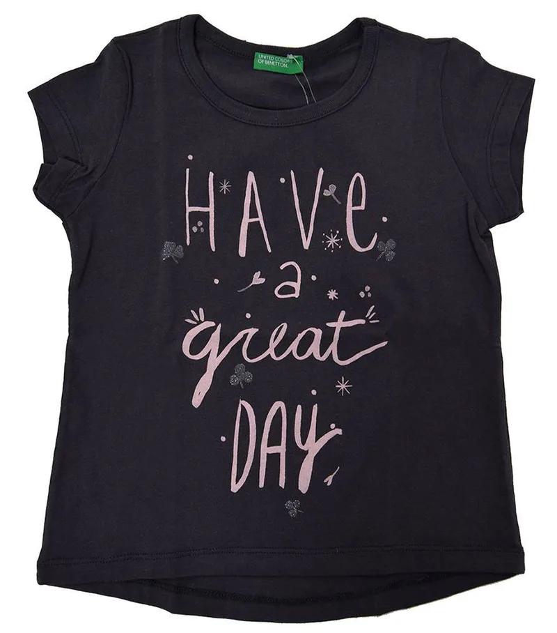 T-SHIRT BENETTON FUNZIONE GIRL ΑΝΘΡΑΚΙ (90 CM)-(2 ΕΤΩΝ)