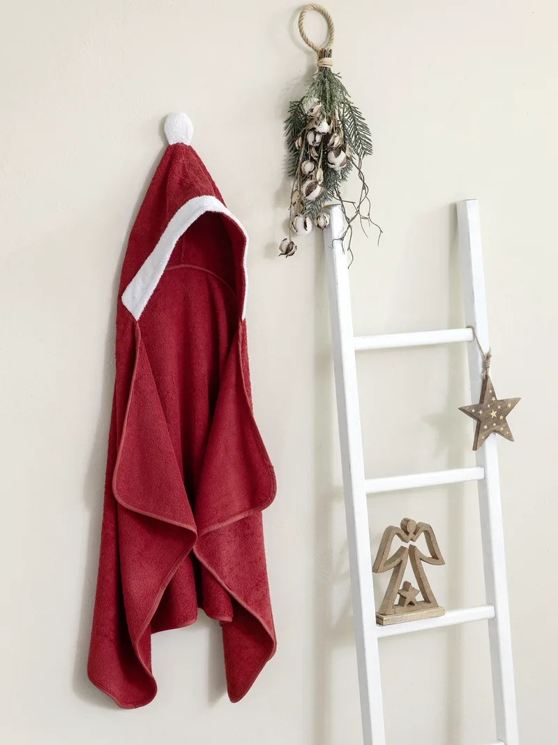 Παιδική κάπα με κουκουλα Nima Santa Claus 70x120