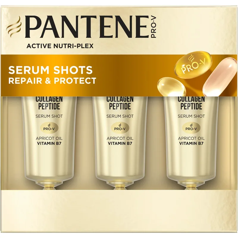 Pantene Repair & Protect Serum Shots Ορός Μαλλιών για Αναδόμηση & Προστασία για Ταλαιπωρημένα Μαλλιά 3x15ml