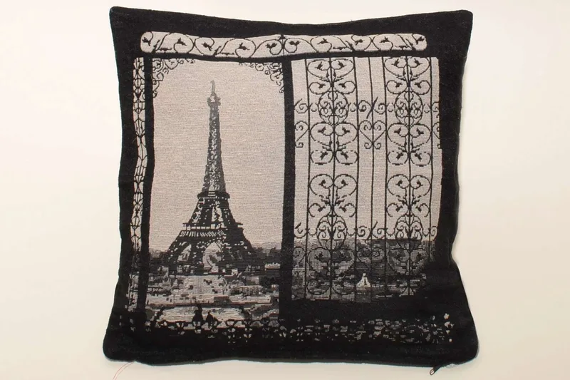 Μαξιλαροθήκη Διακόσμησης Silk Fashion Eiffel Tower 45x45