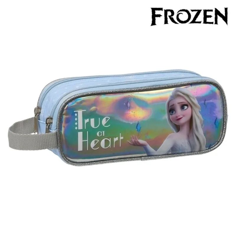 Κασετίνα με 2 θήκες Frozen II True at Heart Χρώμα Ασημί - Γαλάζιο