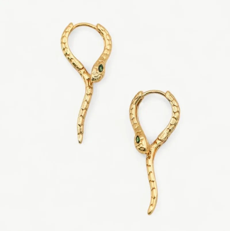 Snake Hoop Earrings