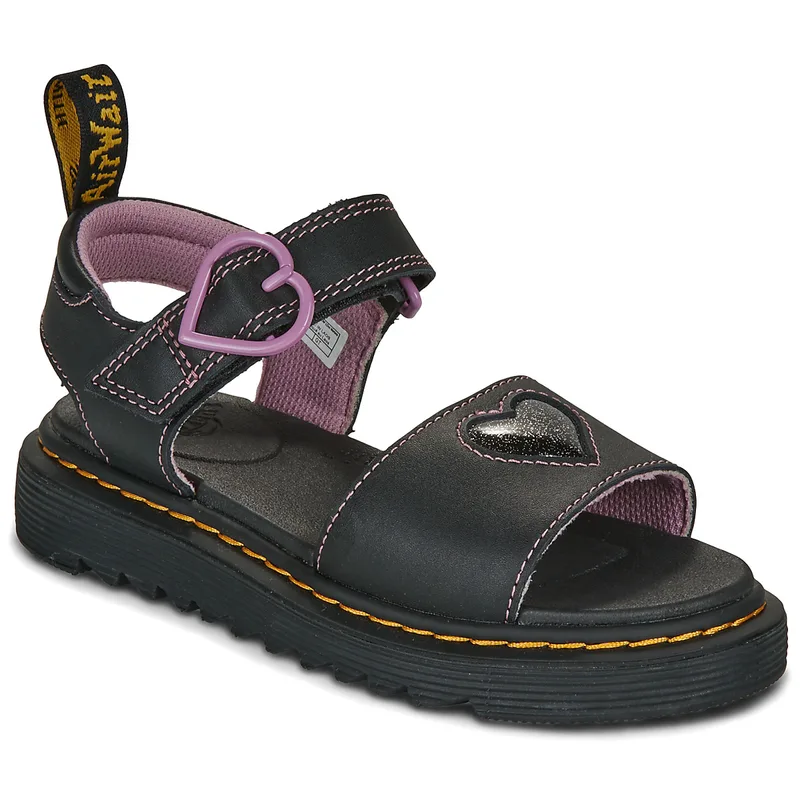 Σανδάλια χωρίς τακούνι Dr. Martens Marlowe Hearts II J Black Lucido
