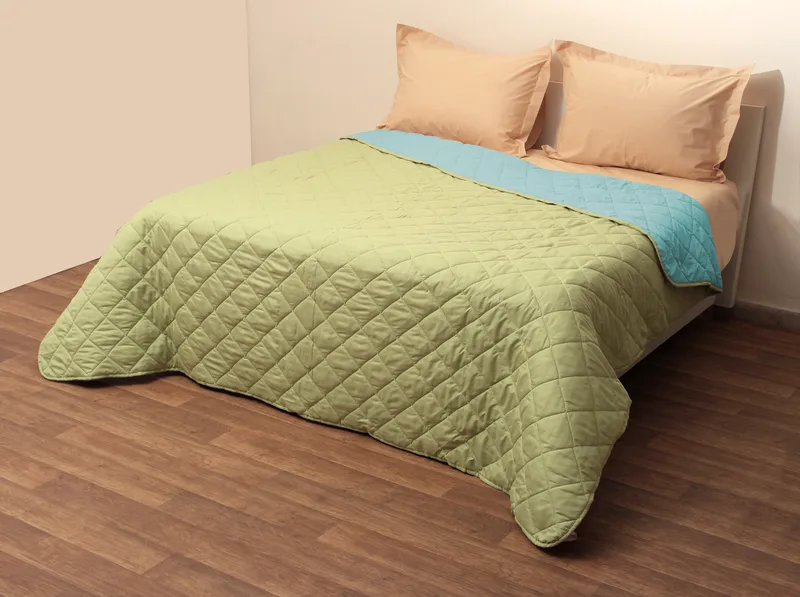 Κουβερτώριο Δίχρωμο Μονό 160x240 Microfiber Τουρκουάζ/Πράσινο