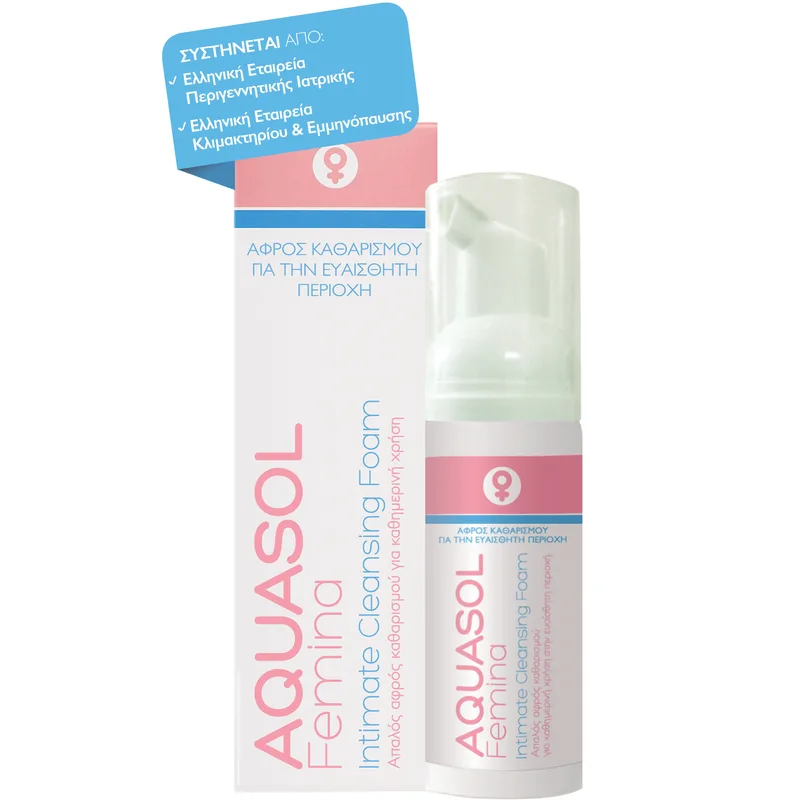 Galenica Aquasol Femina Intimate Cleansing Foam Απαλός Αφρός Καθαρισμού για την Καθημερινή Υγιεινή της Ευαίσθητης Περιοχής 40ml